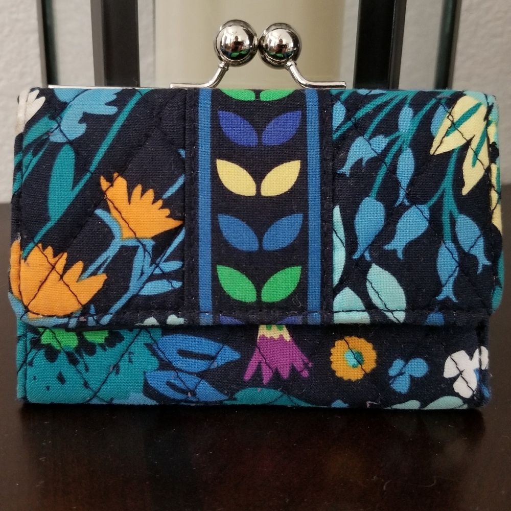 Vera Bradley Midnight Blues trifold wallet
